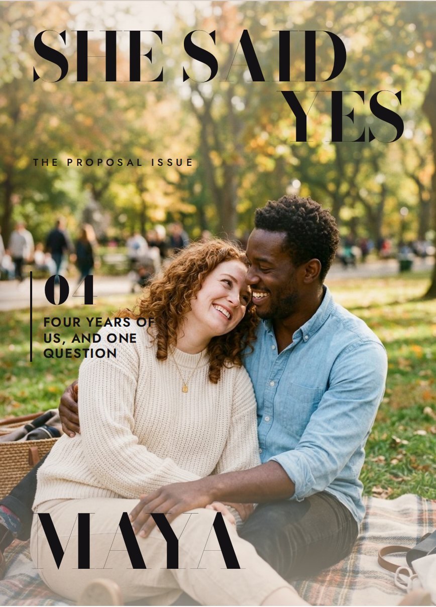 Proposal sample magazine cover, Editorial template